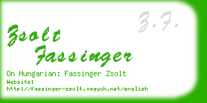 zsolt fassinger business card